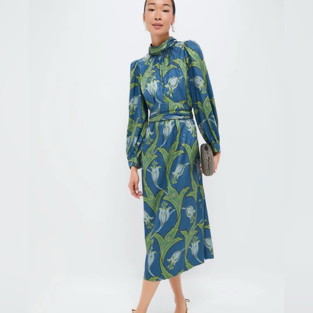 Tuckernuck Deco Floral Satin Faven Dress